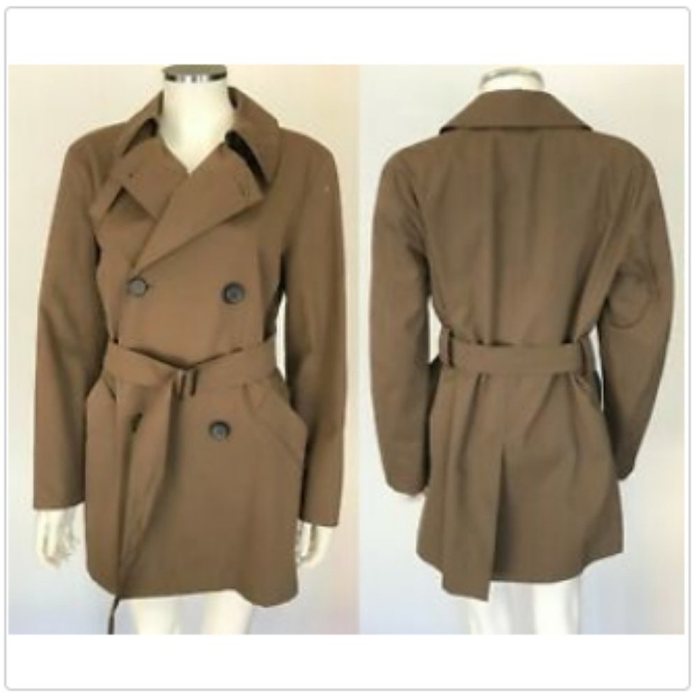 Giorgio Armani Brown Wool Blend Trench Coat